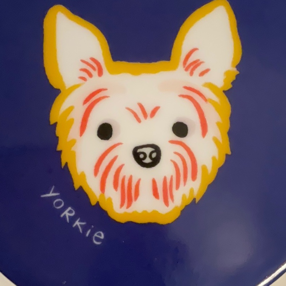 BFF yorkie ceramic coaster